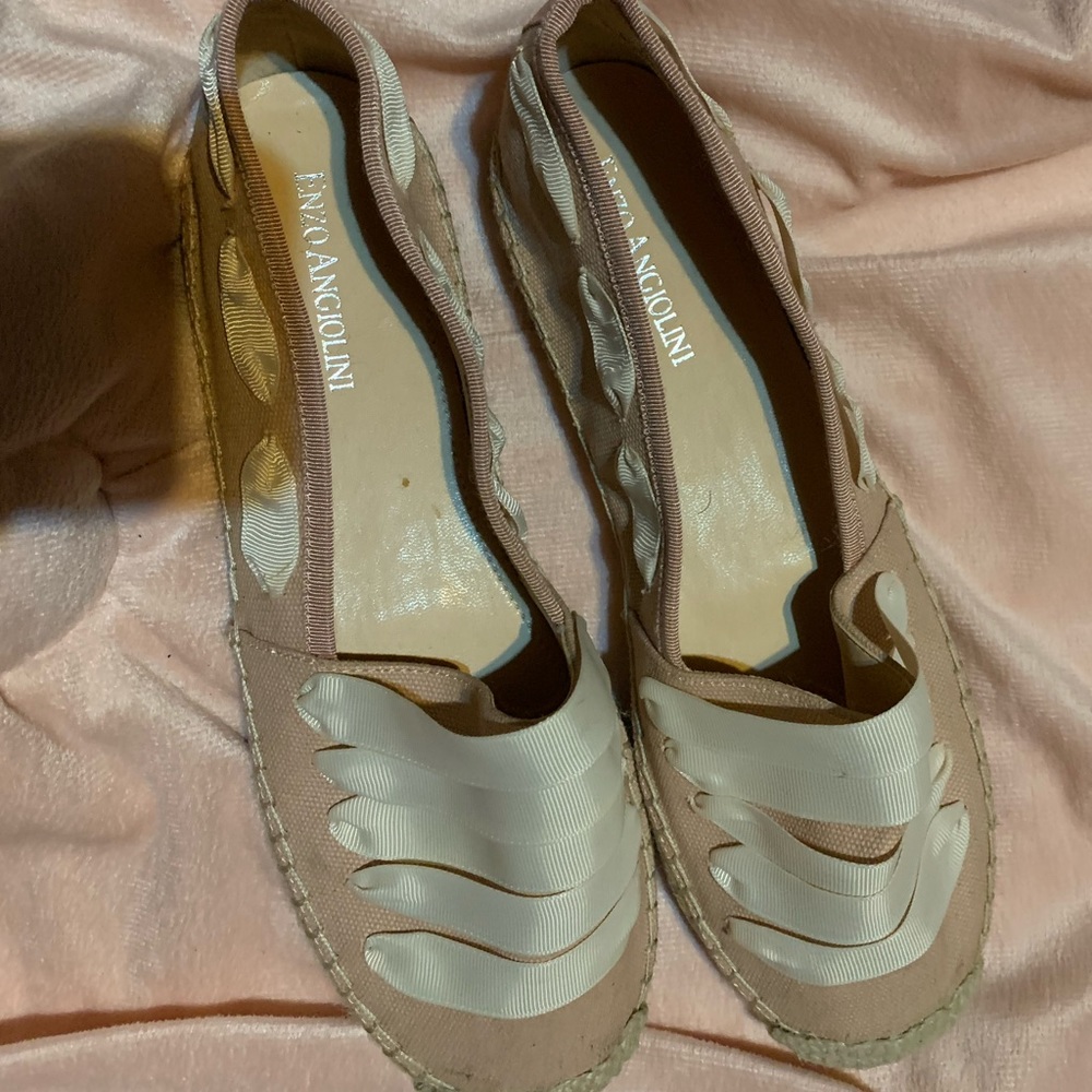 Enzo Angiolini size 7 1/2 - light pink loafer with ribbon